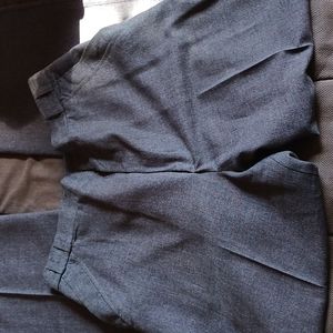 Women's Gray Dress Trousers - Classic Straight Leg